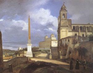 Francois-Marius Granet The Church of Trinita dei Monti in Rome (mk05) France oil painting art